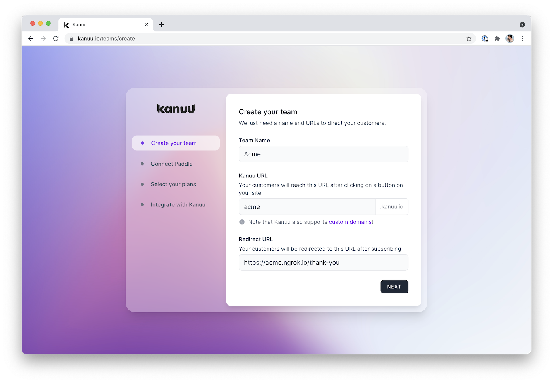 Kanuu screenshot 1