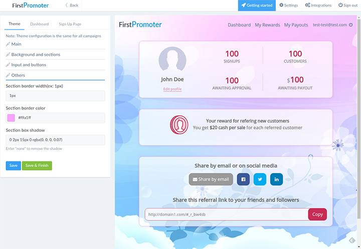FirstPromoter screenshot