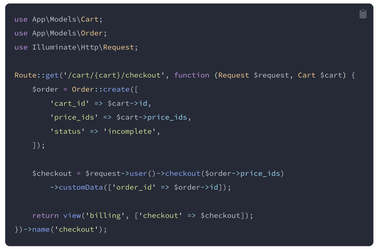 Laravel Cashier screenshot
